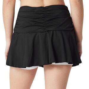 NWT DUC Women's Kourtney Skirt Black with White Built In Shorts original $60